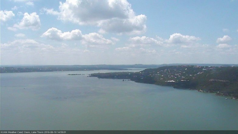 Lake Travis webcam, June 10, 2016 2:30 PM CT