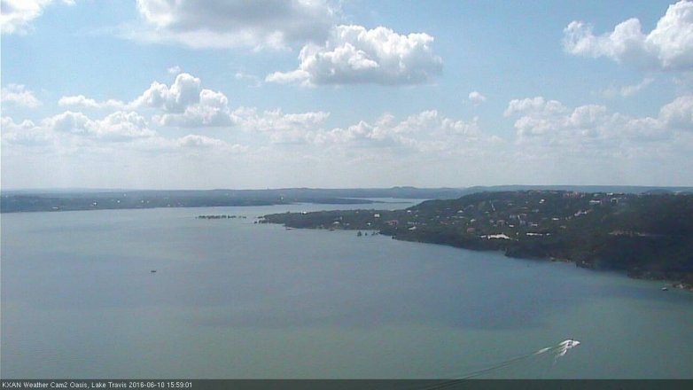 Lake Travis webcam, June 10, 2016 3:15 PM CT