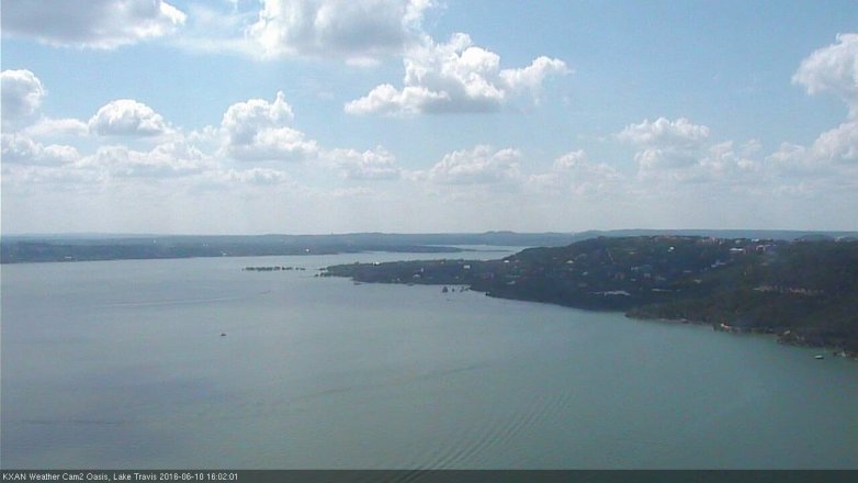 Lake Travis webcam, June 10, 2016 3:20 PM CT