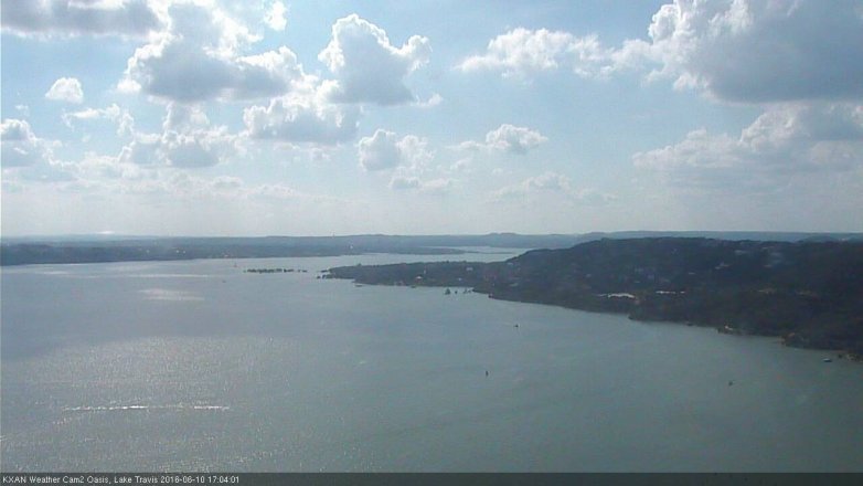 Lake Travis webcam, June 10, 2016 4:10 PM CT