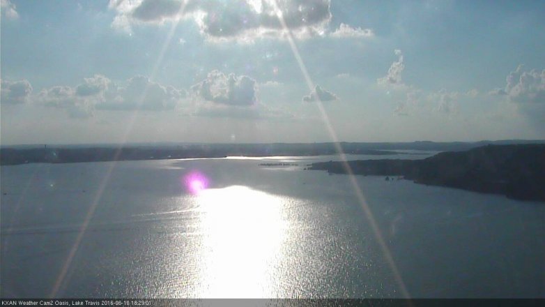 Lake Travis webcam, June 10, 2016 5:45 PM CT