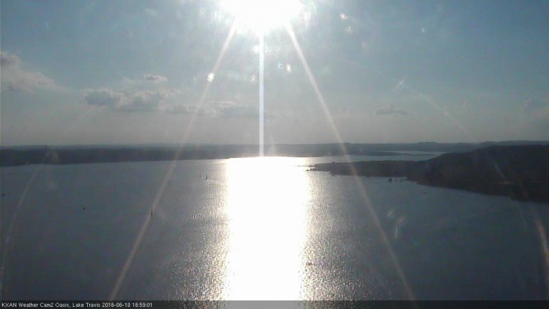 Lake Travis webcam, June 10, 2016 6:10 PM CT