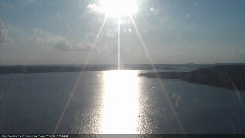 Lake Travis webcam, June 10, 2016 6:15 PM CT