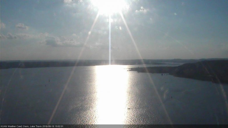 Lake Travis webcam, June 10, 2016 6:20 PM CT