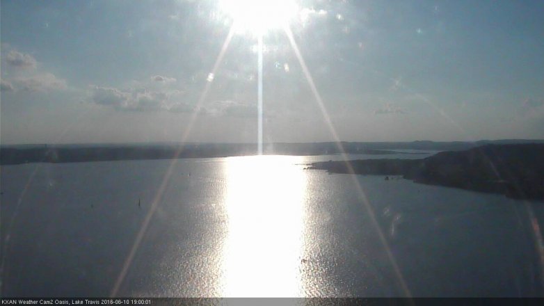 Lake Travis webcam, June 10, 2016 6:25 PM CT