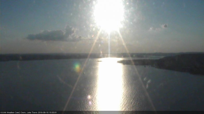 Lake Travis webcam, June 10, 2016 6:45 PM CT
