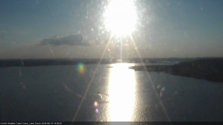 Lake Travis webcam, June 10, 2016 6:55 PM CT
