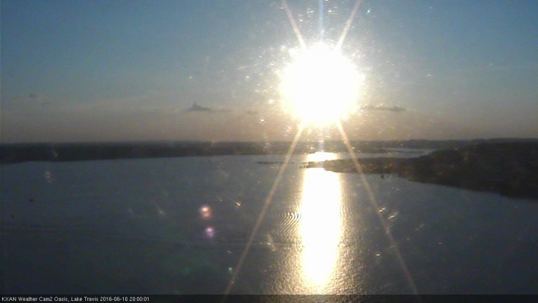 Lake Travis webcam, June 10, 2016 7:05 PM CT