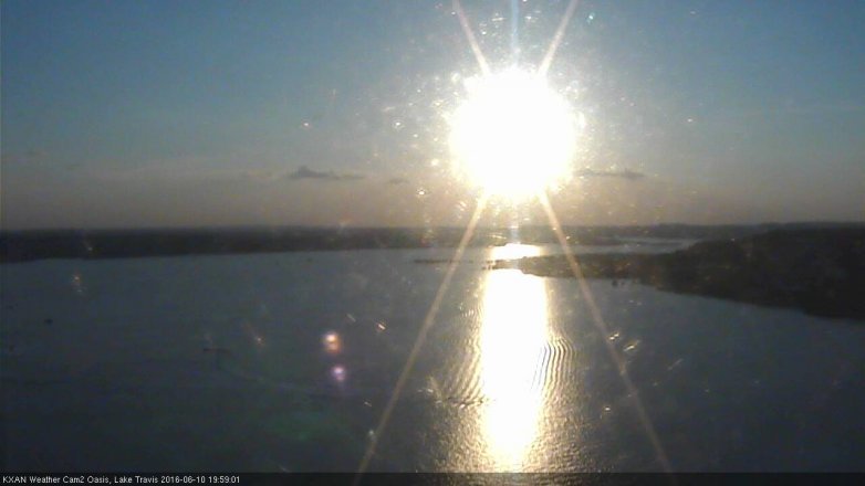 Lake Travis webcam, June 10, 2016 7:10 PM CT