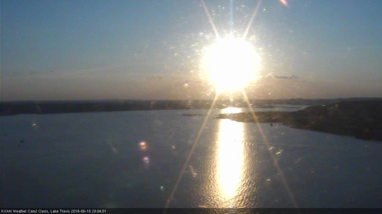 Lake Travis webcam, June 10, 2016 7:30 PM CT