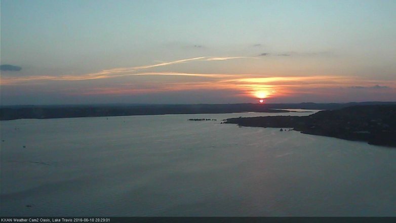 Lake Travis webcam, June 10, 2016 7:50 PM CT