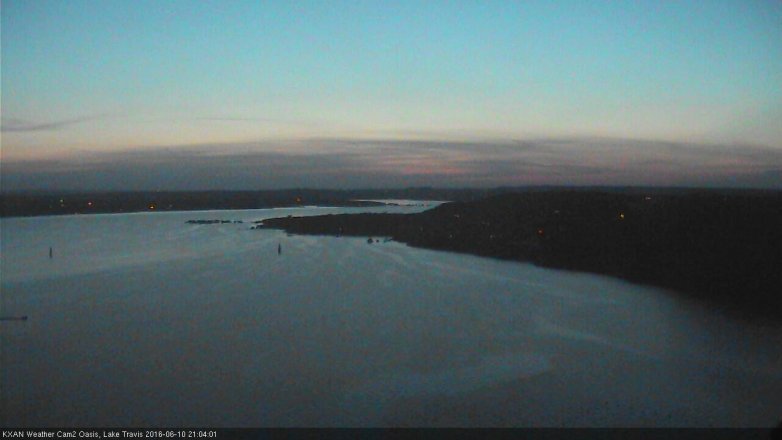 Lake Travis webcam, June 10, 2016 8:25 PM CT