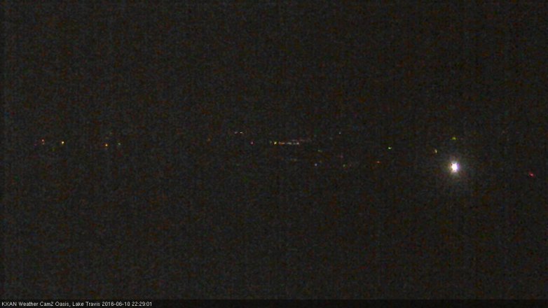 Lake Travis webcam, June 10, 2016 9:40 PM CT