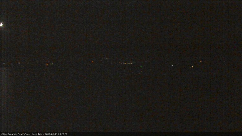 Lake Travis webcam, June 10, 2016 11:40 PM CT