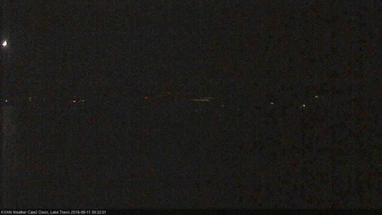 Lake Travis webcam, June 10, 2016 11:50 PM CT