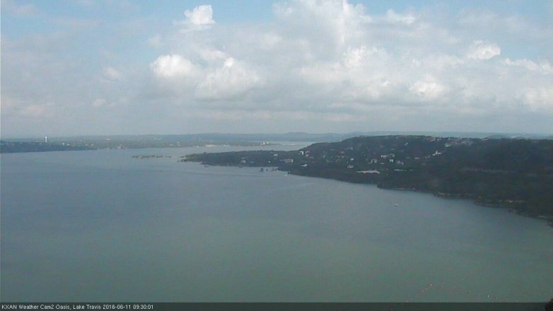 Lake Travis webcam, June 11, 2016 9:00 AM CT