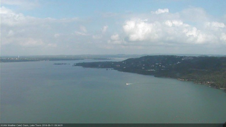 Lake Travis webcam, June 11, 2016 9:05 AM CT