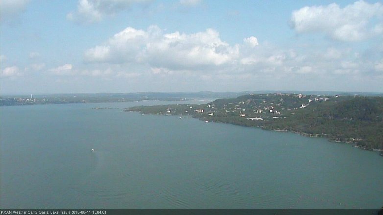 Lake Travis webcam, June 11, 2016 9:15 AM CT