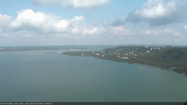 Lake Travis webcam, June 11, 2016 9:25 AM CT