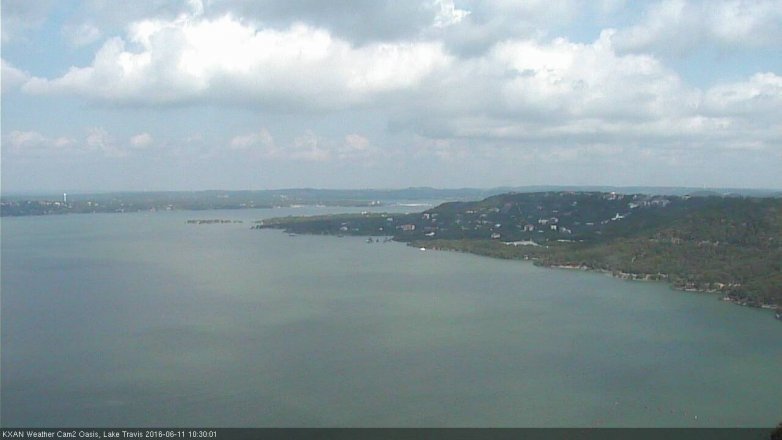 Lake Travis webcam, June 11, 2016 9:45 AM CT