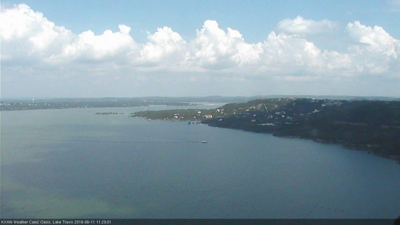 Lake Travis webcam, June 11, 2016 11:00 AM CT