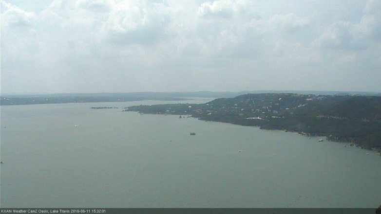 Lake Travis webcam, June 11, 2016 2:40 PM CT