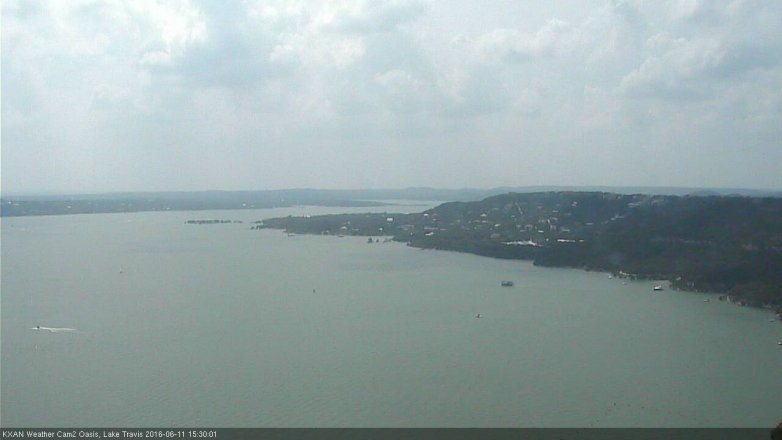 Lake Travis webcam, June 11, 2016 2:55 PM CT