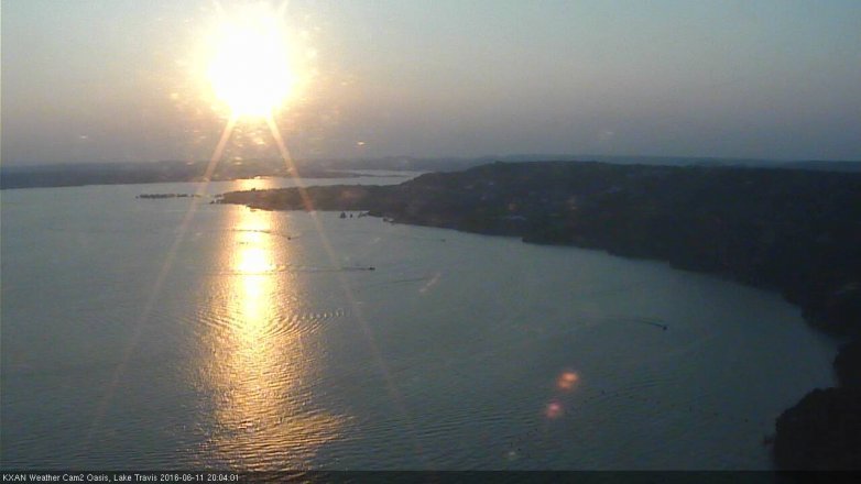 Lake Travis webcam, June 11, 2016 7:10 PM CT