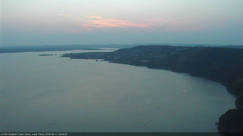 Lake Travis webcam, June 11, 2016 7:55 PM CT