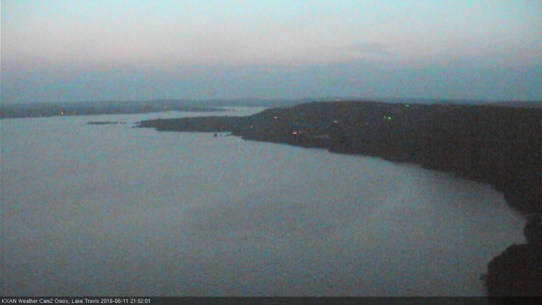 Lake Travis webcam, June 11, 2016 8:15 PM CT