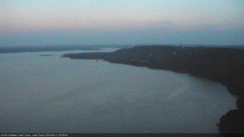 Lake Travis webcam, June 11, 2016 8:20 PM CT