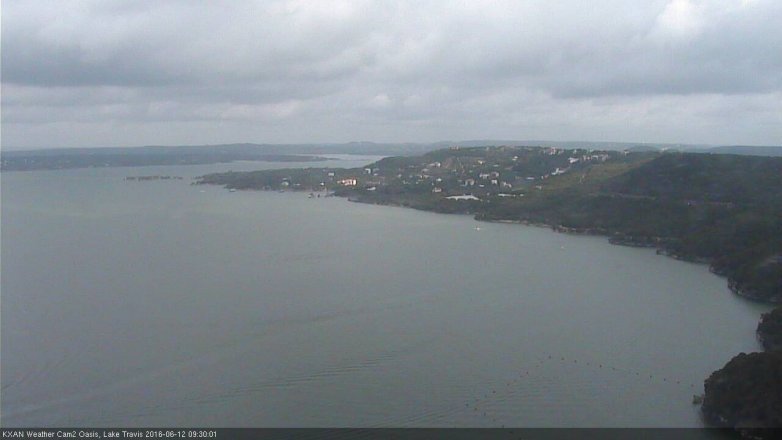 Lake Travis webcam, June 12, 2016 9:00 AM CT