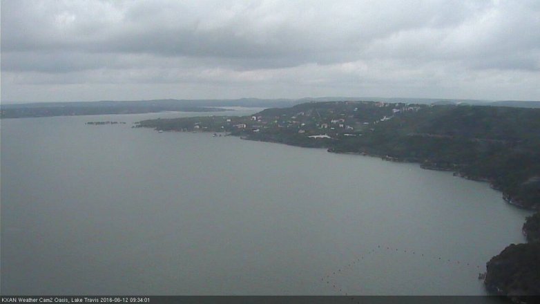 Lake Travis webcam, June 12, 2016 9:05 AM CT