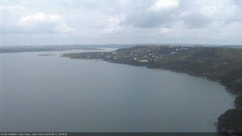 Lake Travis webcam, June 12, 2016 9:10 AM CT