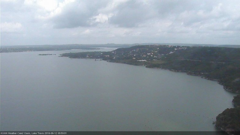 Lake Travis webcam, June 12, 2016 9:20 AM CT