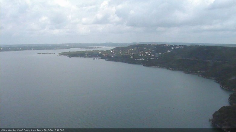 Lake Travis webcam, June 12, 2016 9:35 AM CT