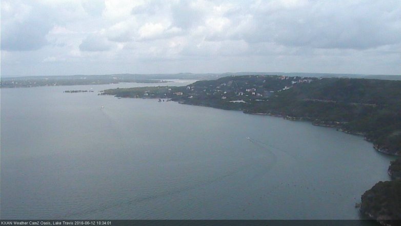 Lake Travis webcam, June 12, 2016 10:05 AM CT