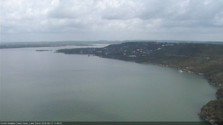 Lake Travis webcam, June 12, 2016 10:10 AM CT