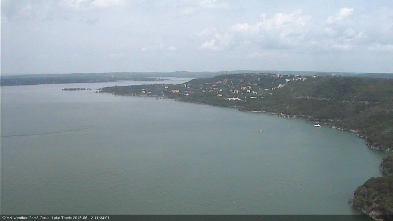 Lake Travis webcam, June 12, 2016 11:05 AM CT