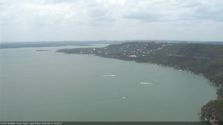 Lake Travis webcam, June 12, 2016 1:30 PM CT