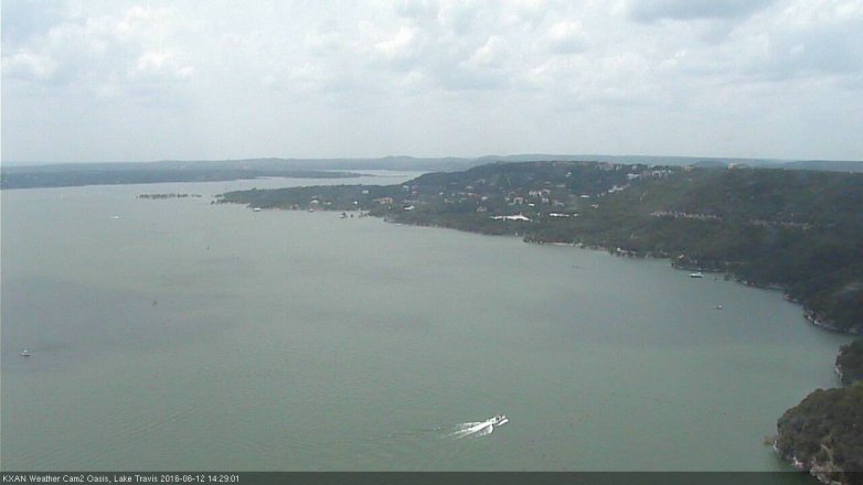 Lake Travis webcam, June 12, 2016 1:40 PM CT