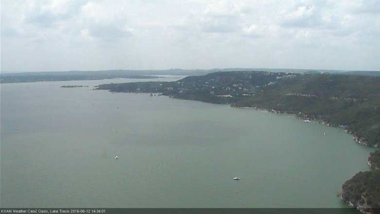 Lake Travis webcam, June 12, 2016 1:55 PM CT