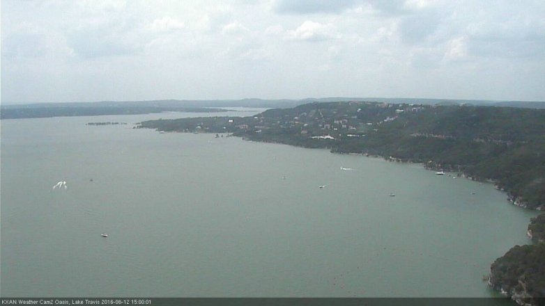Lake Travis webcam, June 12, 2016 2:15 PM CT