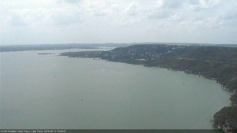 Lake Travis webcam, June 12, 2016 2:25 PM CT