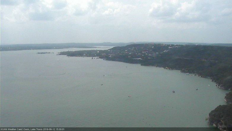 Lake Travis webcam, June 12, 2016 2:35 PM CT