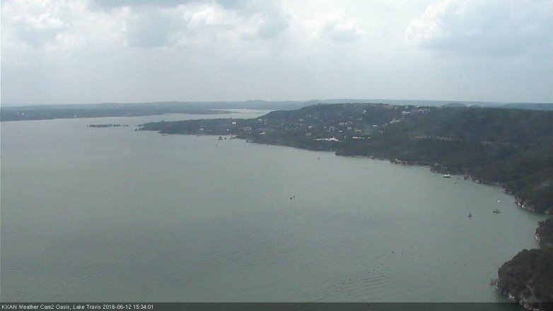 Lake Travis webcam, June 12, 2016 3:05 PM CT
