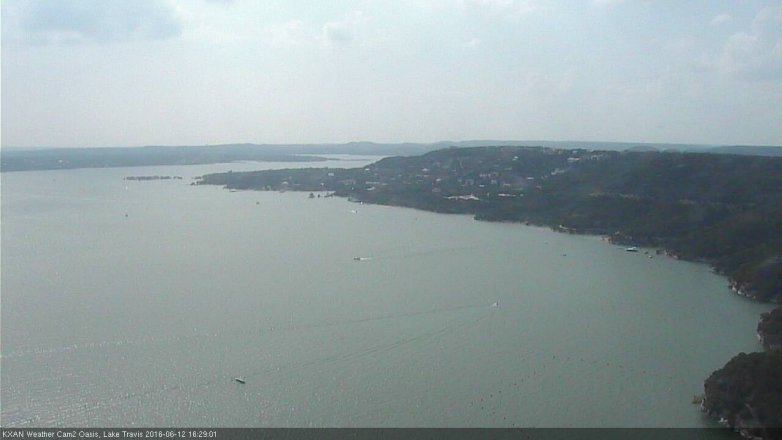 Lake Travis webcam, June 12, 2016 3:45 PM CT