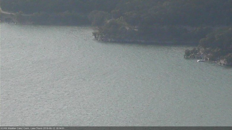 Lake Travis webcam, June 12, 2016 5:40 PM CT