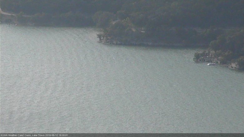 Lake Travis webcam, June 12, 2016 5:55 PM CT