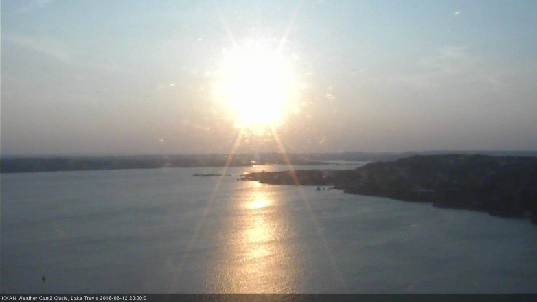 Lake Travis webcam, June 12, 2016 7:20 PM CT